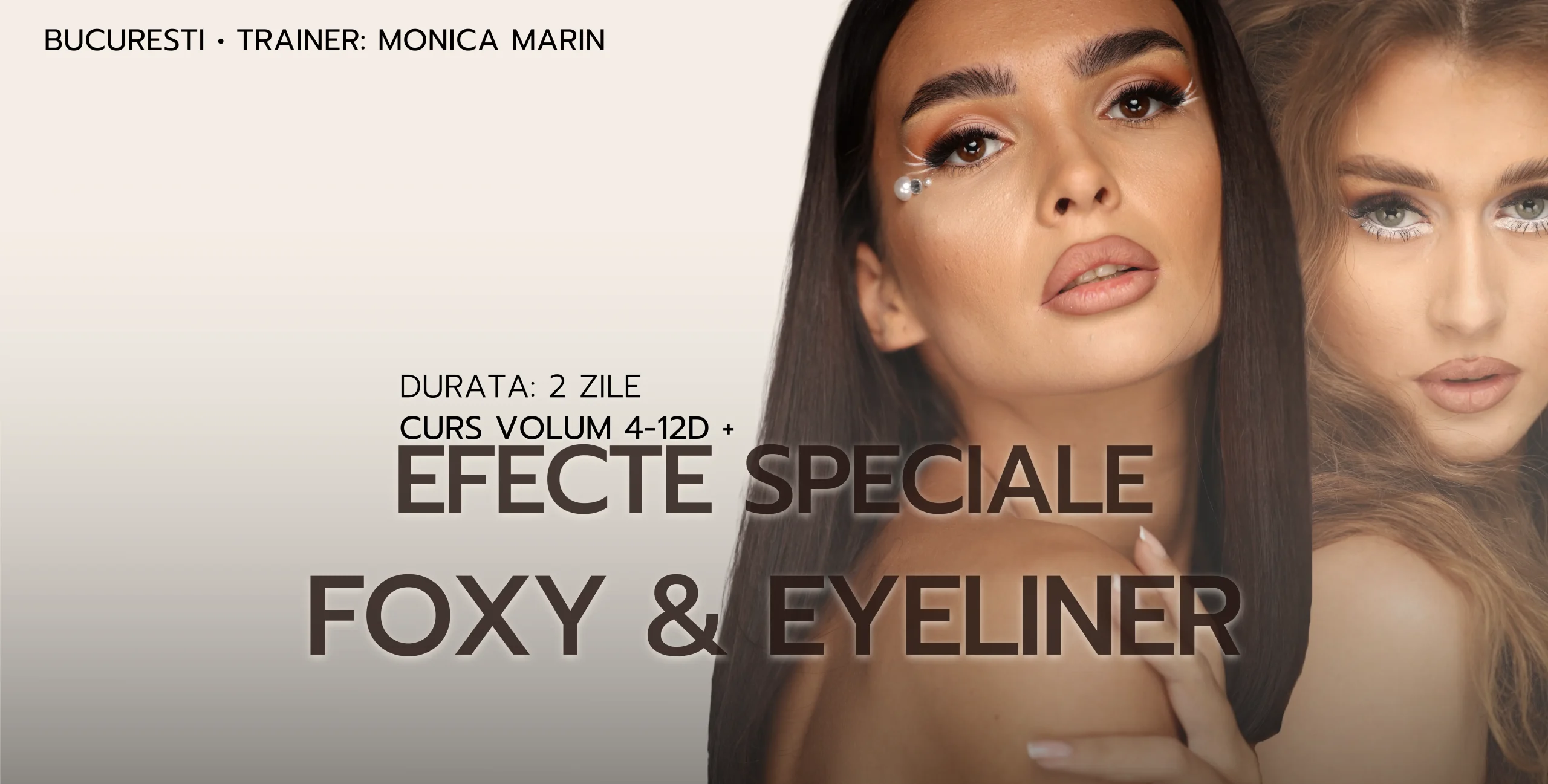 Curs avansat extensii gene Efecte Speciale Foxy Eyes și Half Eye, tehnici profesionale pentru lash artiști